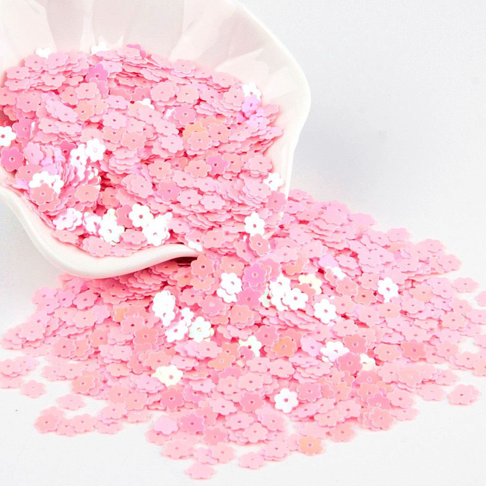 Matte Pink Flower Sequins 6mm  - Art Craft Cup 评论和价格
