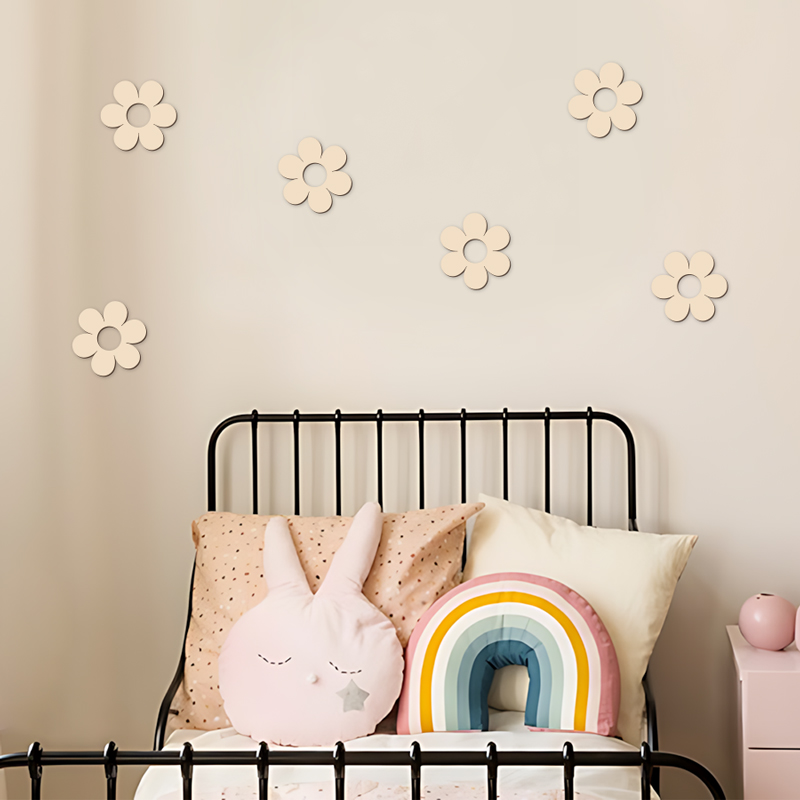 Wooden Flower Wood Cutouts Flo - Art Craft 2 Year Olds 评论和价格