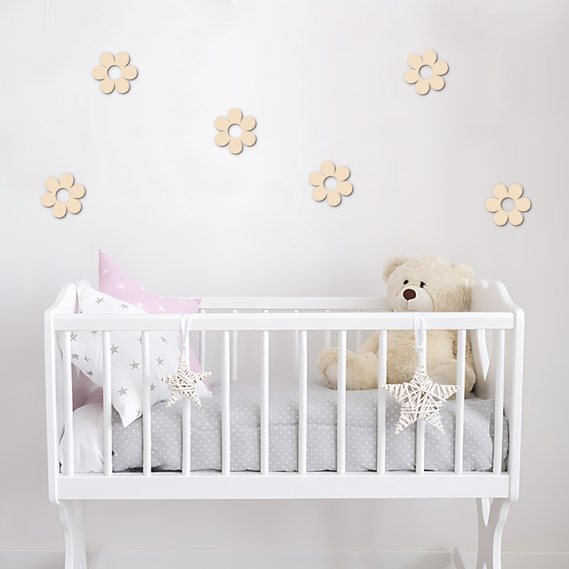Wooden Flower Wood Cutouts Flo - Art Craft 2 Year Olds 评论和价格