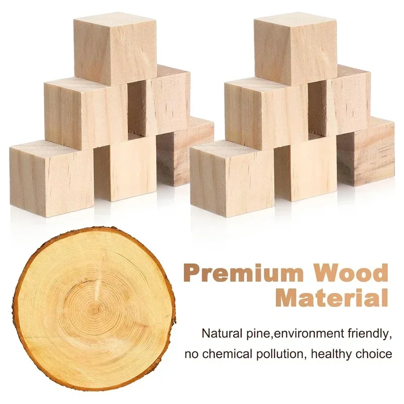 1-5cm Natural Blank Wooden Blo - Art Craft 2 Year Olds 评论和价格