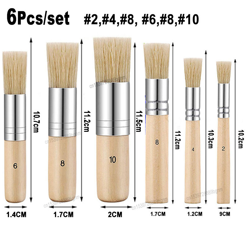 3/6Pcs Bristle Hair Stencil Pa - Art Craft 2 Year Olds 评论和价格
