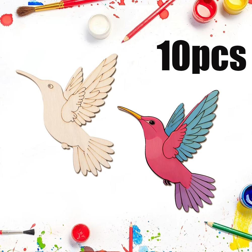 10pcs Unfinished Wood Animal B - Art Craft And 评论和价格