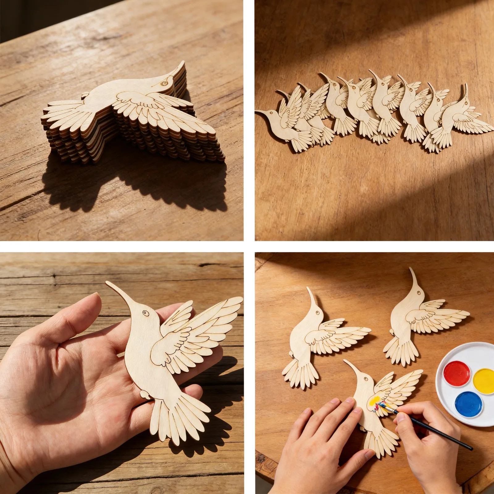 10pcs Unfinished Wood Animal B - Art Craft And 评论和价格