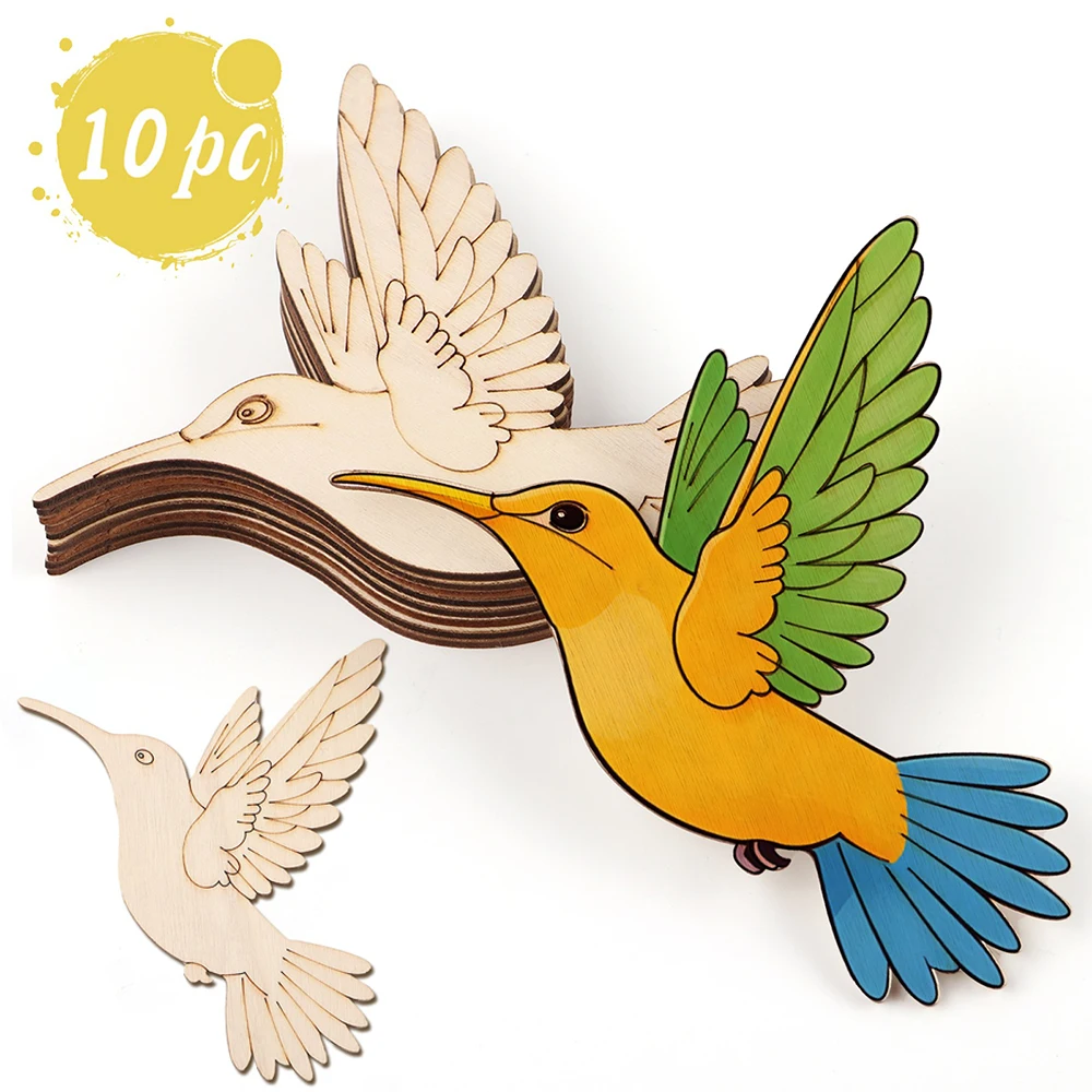 10pcs Unfinished Wood Animal B - Art Craft And 评论和价格