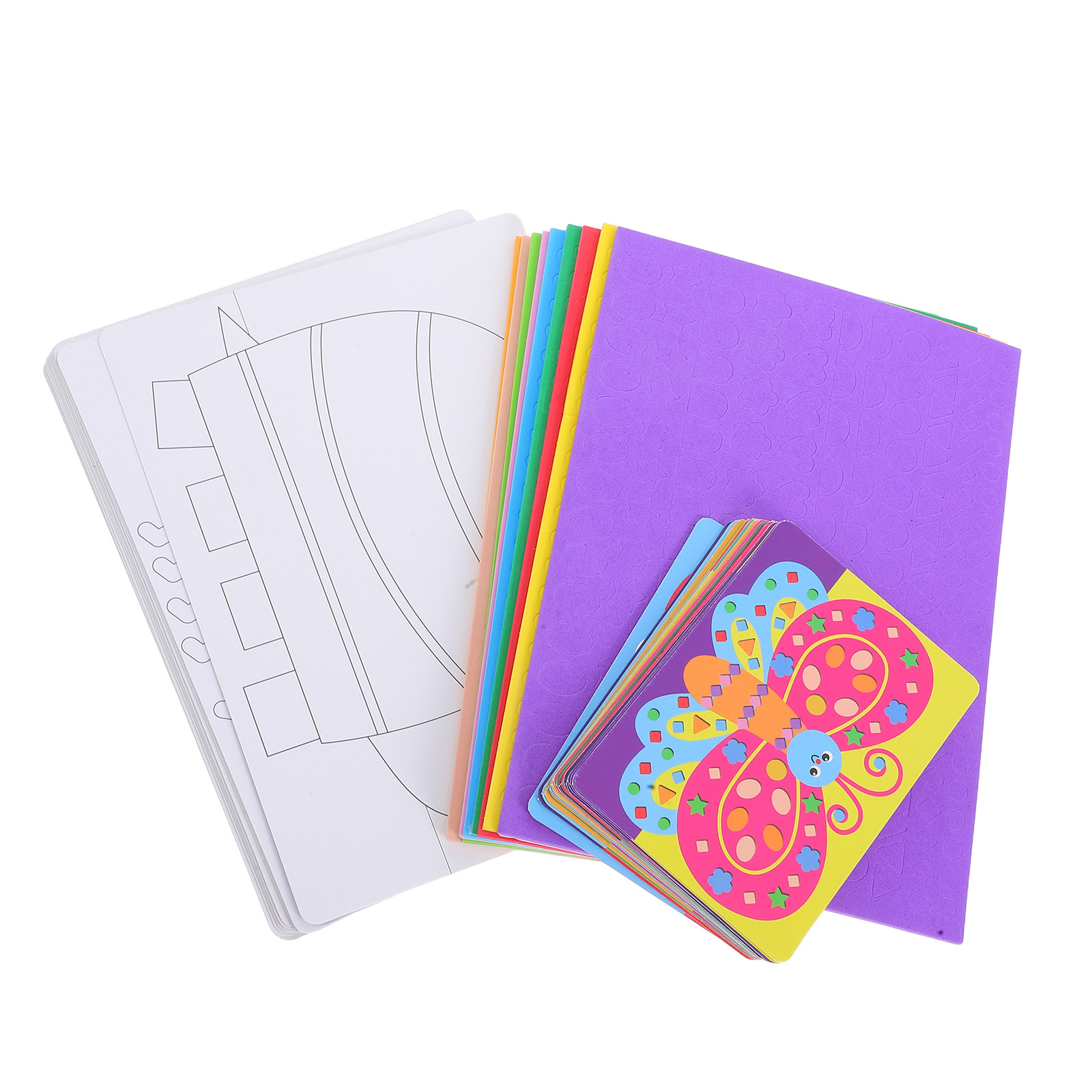 1Set DIY 3D Eva Sticker Kit Ad - Art Craft Activities For Preschoolers 评论和价格