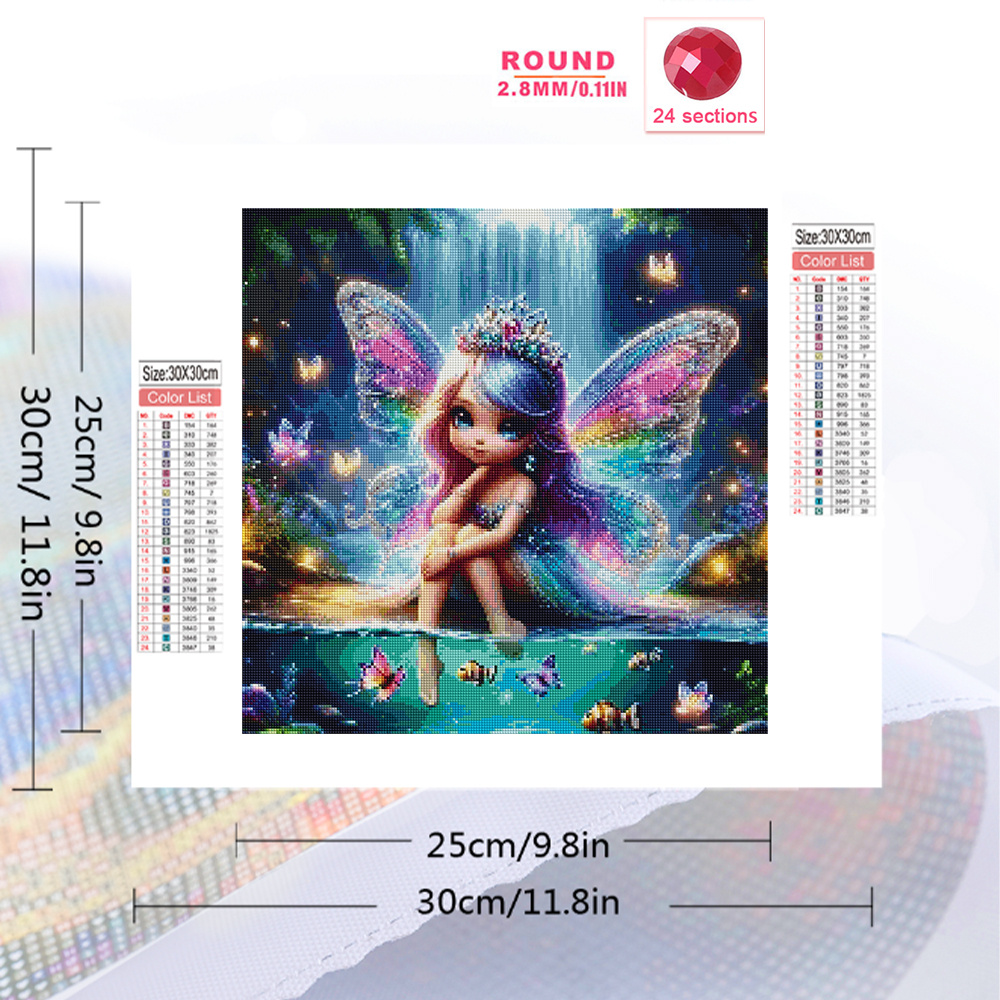 Momoart Girl Diamond Mosaic Po - Art Craft Butterfly 评论和价格