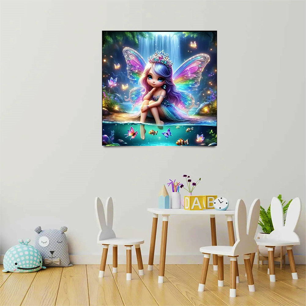 Momoart Girl Diamond Mosaic Po - Art Craft Butterfly 评论和价格