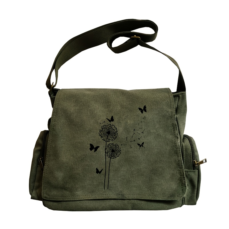 Women's Canvas Vintage Shoulde - Art Craft Butterfly 评论和价格