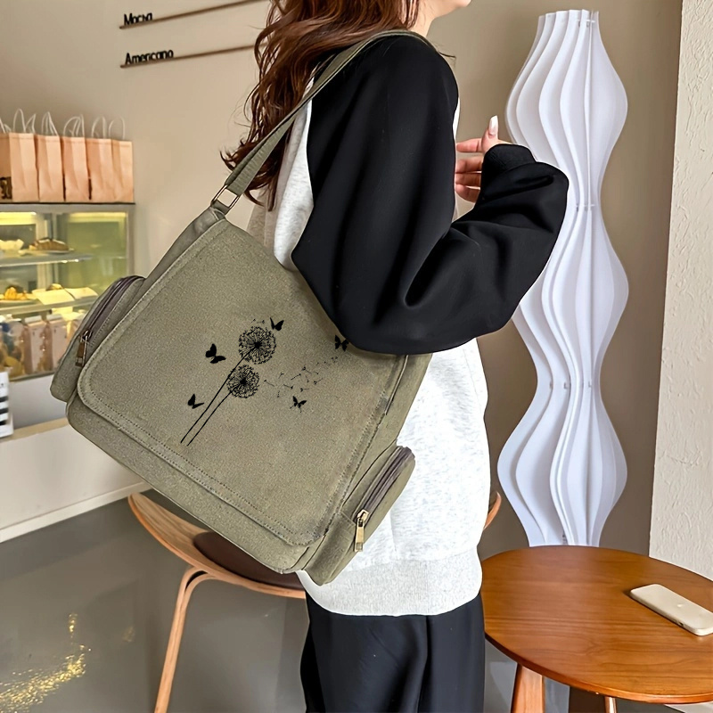 Women's Canvas Vintage Shoulde - Art Craft Butterfly 评论和价格