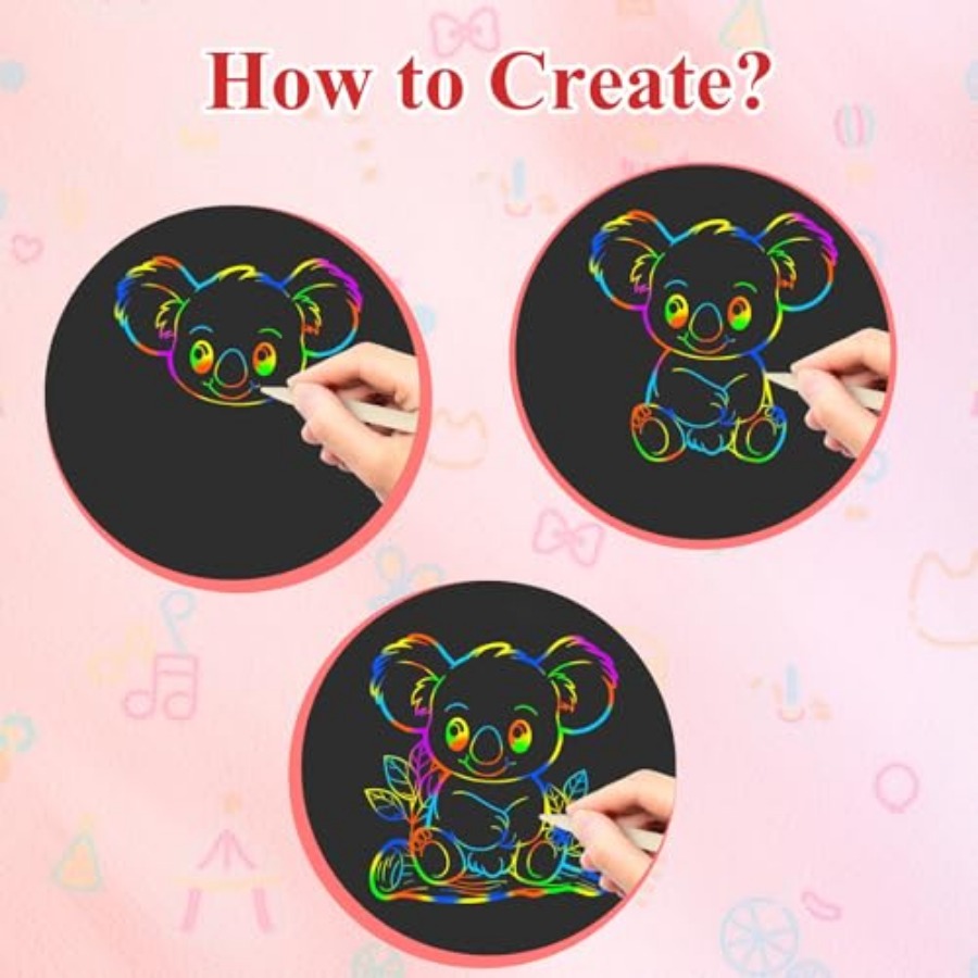 Scratch Paper Art Crafts Stock - Art Craft 2 Year Olds 评论和价格
