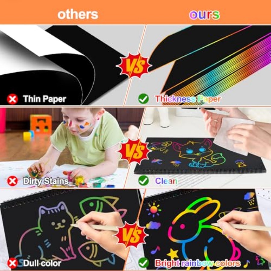 Scratch Paper Art Crafts Stock - Art Craft 2 Year Olds 评论和价格