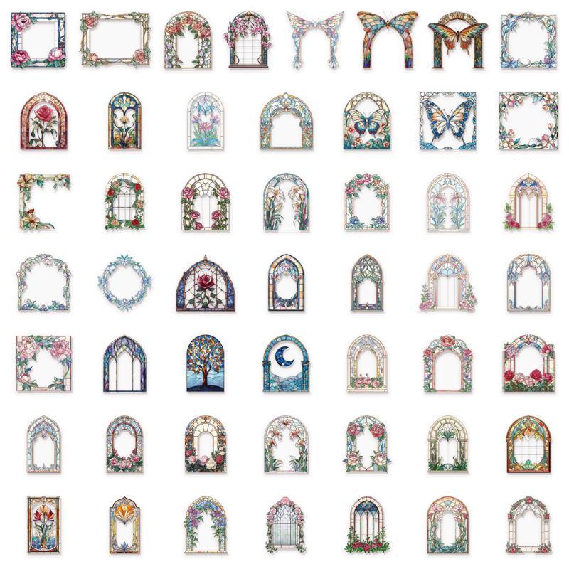 50Pcs Waterproof Vintage Flora - Art Craft Notebook 评论和价格