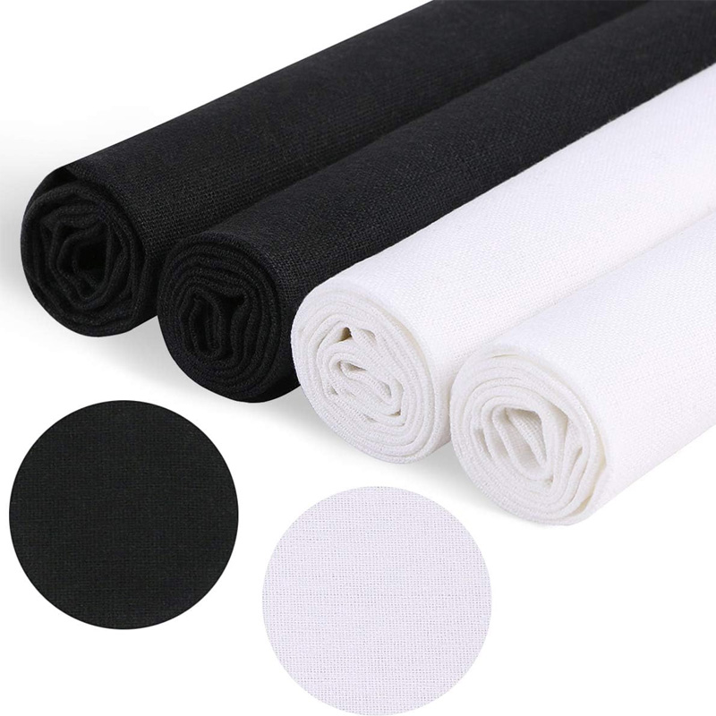 4 Pieces of Linen Fabric, Soli - Art Craft Table 评论和价格