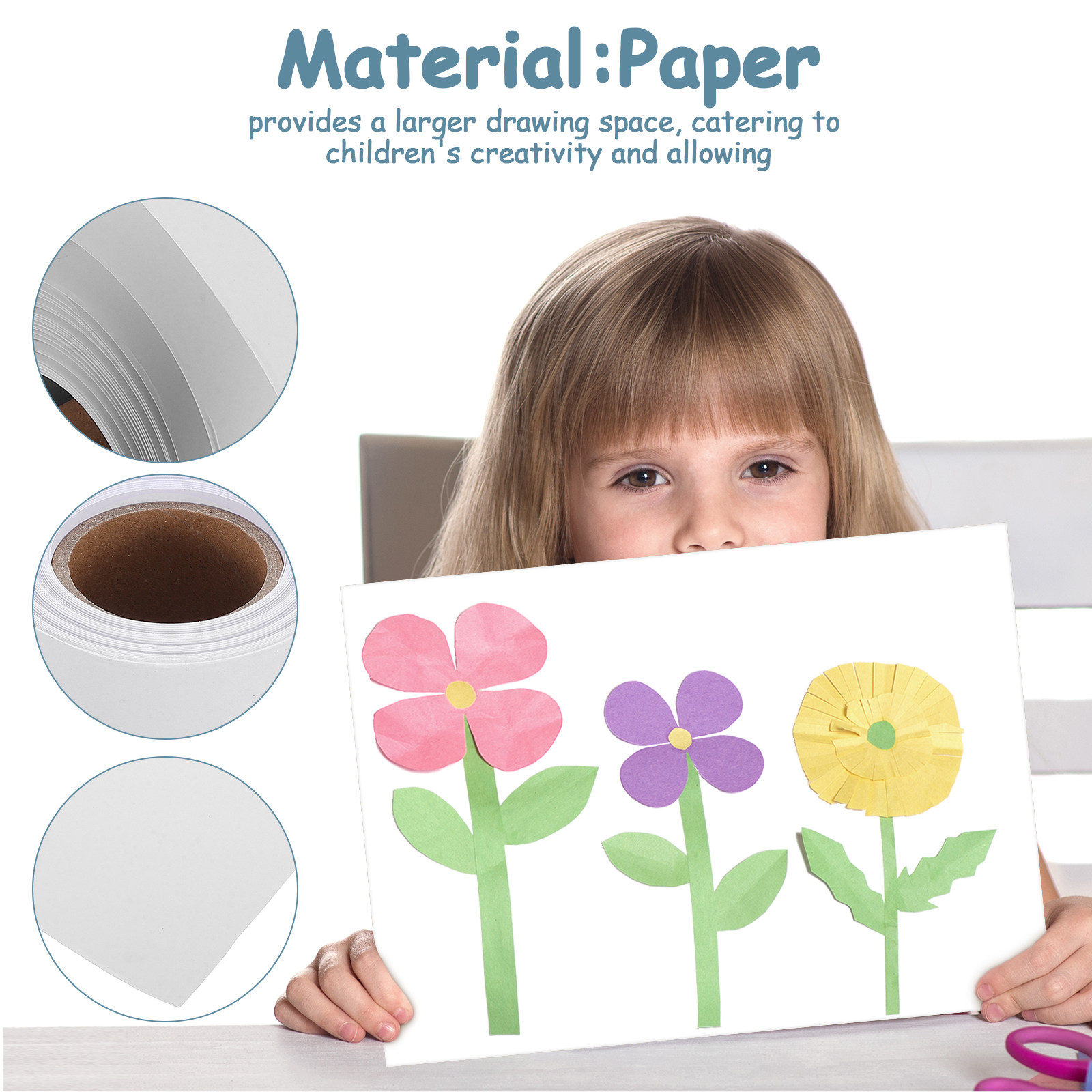 Extra Long White Card Paper Ro - Art Craft Activities For Preschoolers 评论和价格