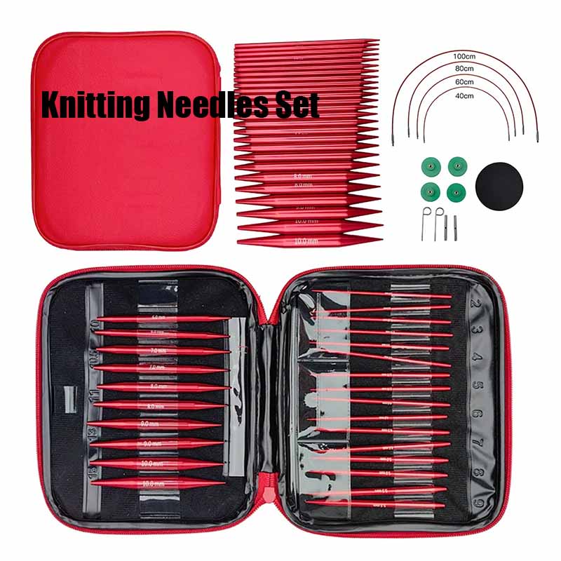 25PCS Knitting Needles Set Int - Knitting Needle Circular 评论和价格