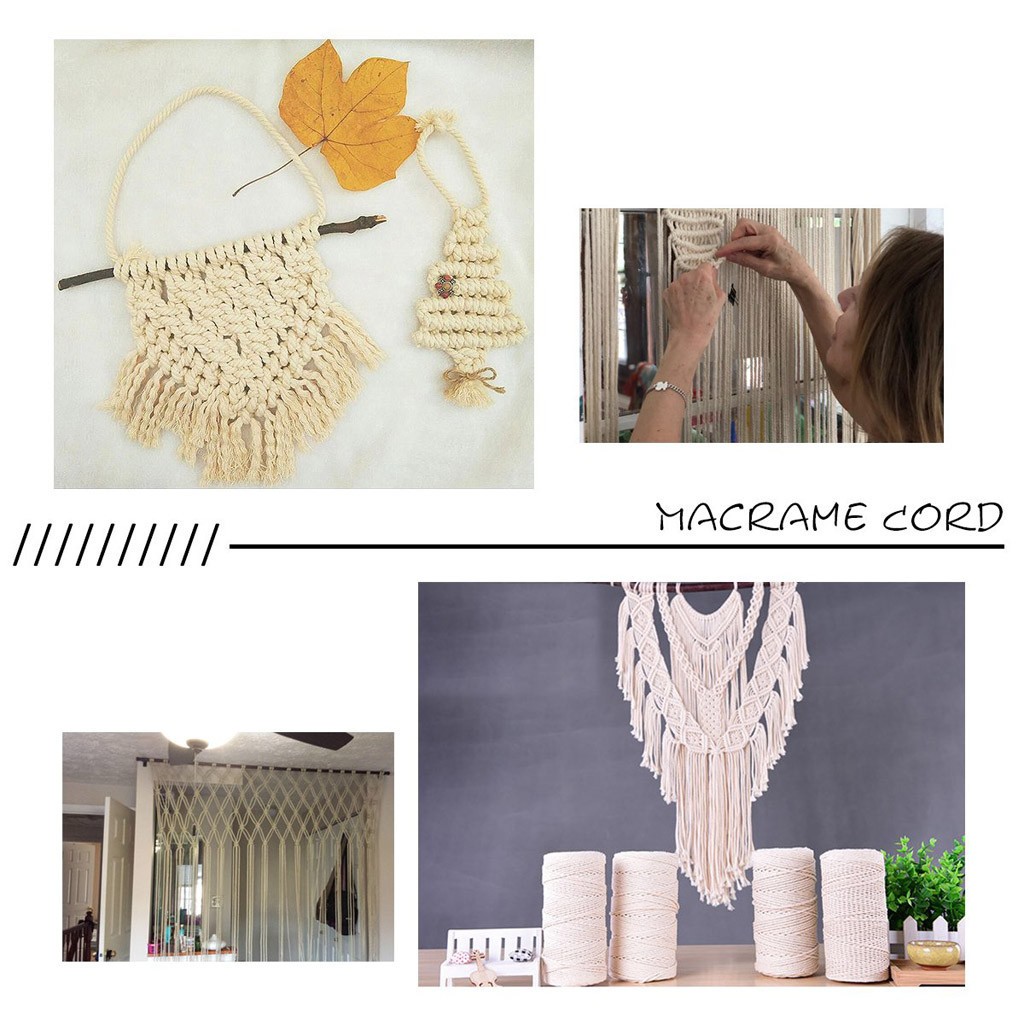 Macrame Rope 2mm 200M Natural  - Macrame Cord Cotton 评论和价格