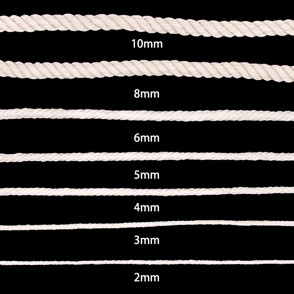 1mm-10mm 100% Cotton Macrame C - Macrame Cord Cotton 评论和价格