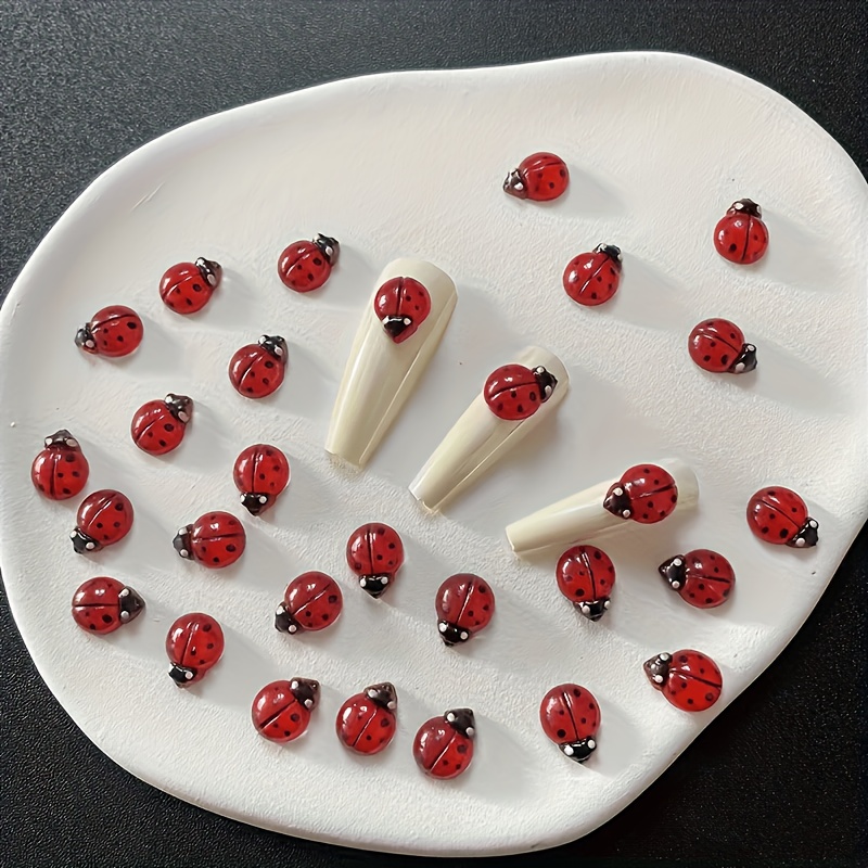 100pcs Glow-In-The-Dark Resin  - Art Craft Ladybug 评论和价格