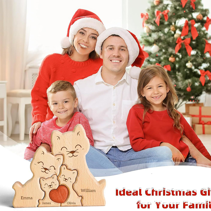 Wooden Cat Art Puzzle Warm Fam - Art Craft 2 Year Olds 评论和价格