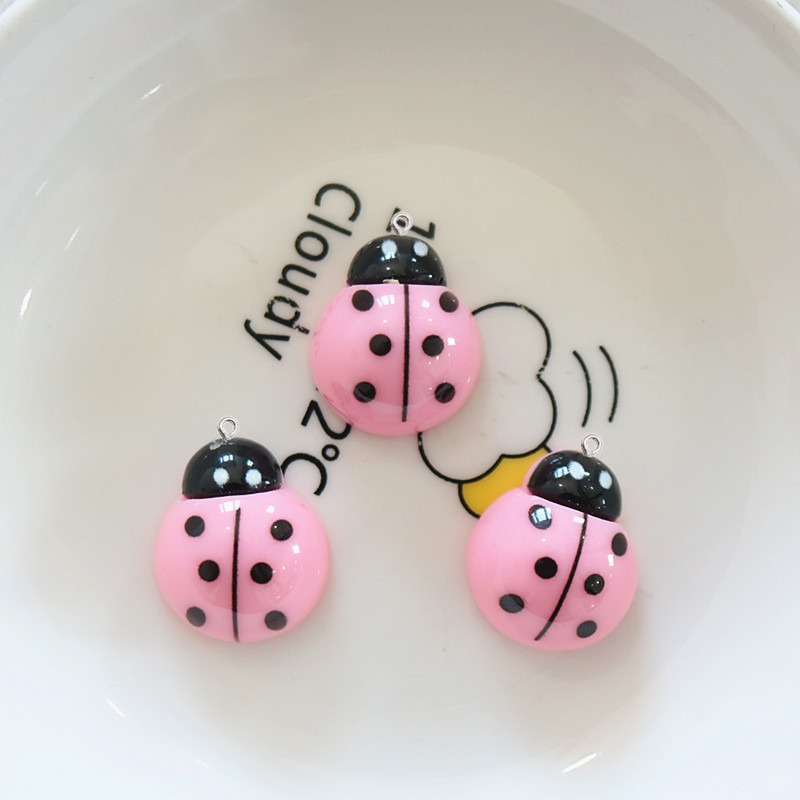 10Pcs Shiny Ladybug Flat Back  - Art Craft Ladybug 评论和价格