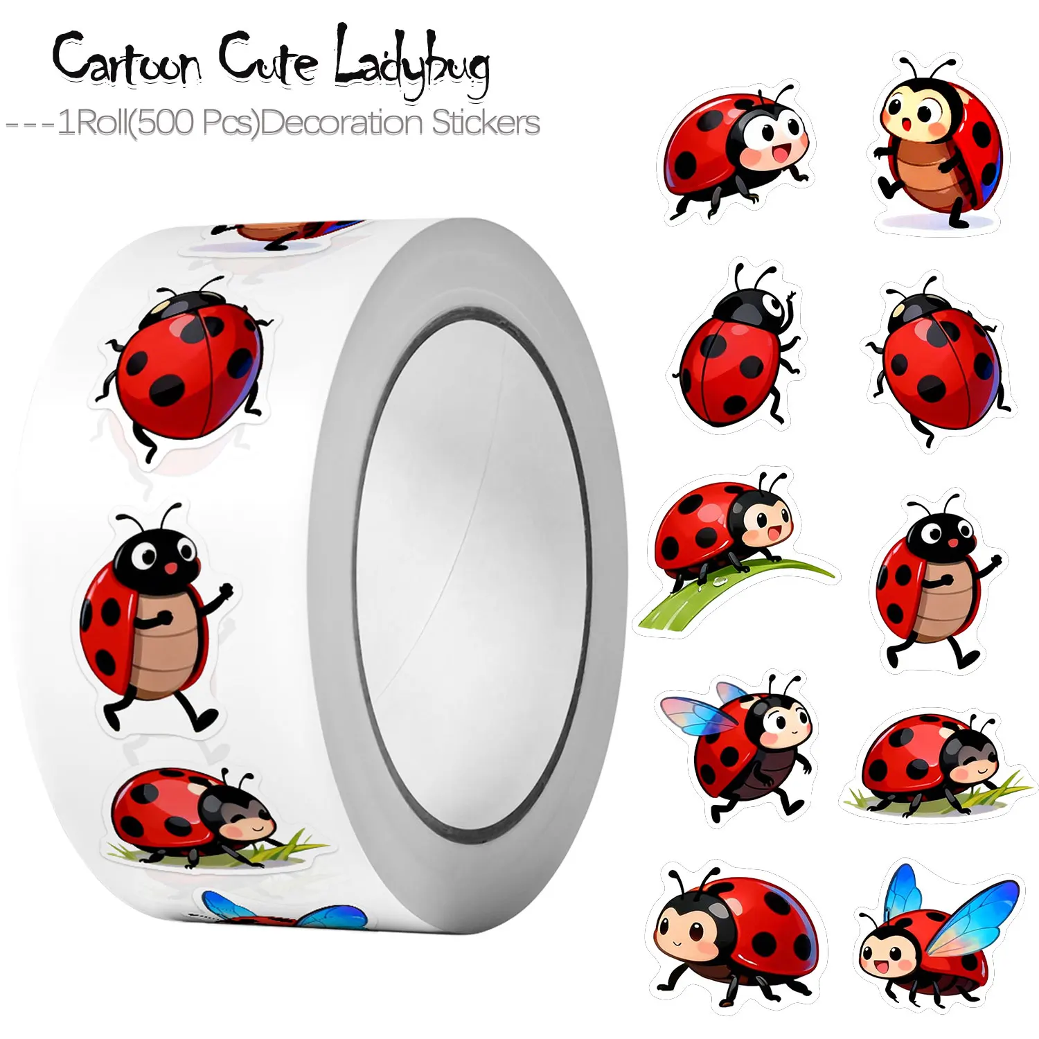 1Roll(500Pcs)10 Irregular Cart - Art Craft Ladybug 评论和价格
