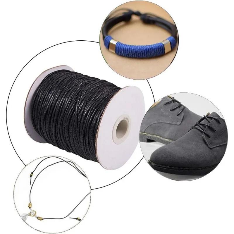 1Roll 100 Yards Waxed Cord Cot - Macrame Cord Cotton 评论和价格