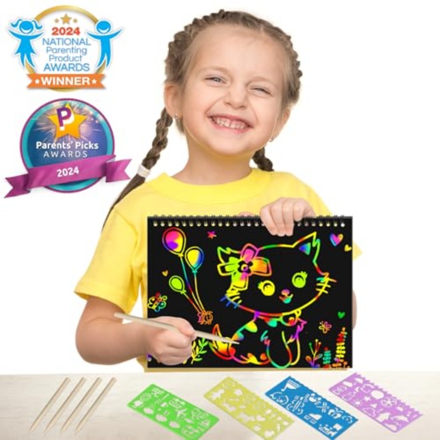 2 Pack Rainbow Scratch Paper N - Art Craft Notebook 评论和价格